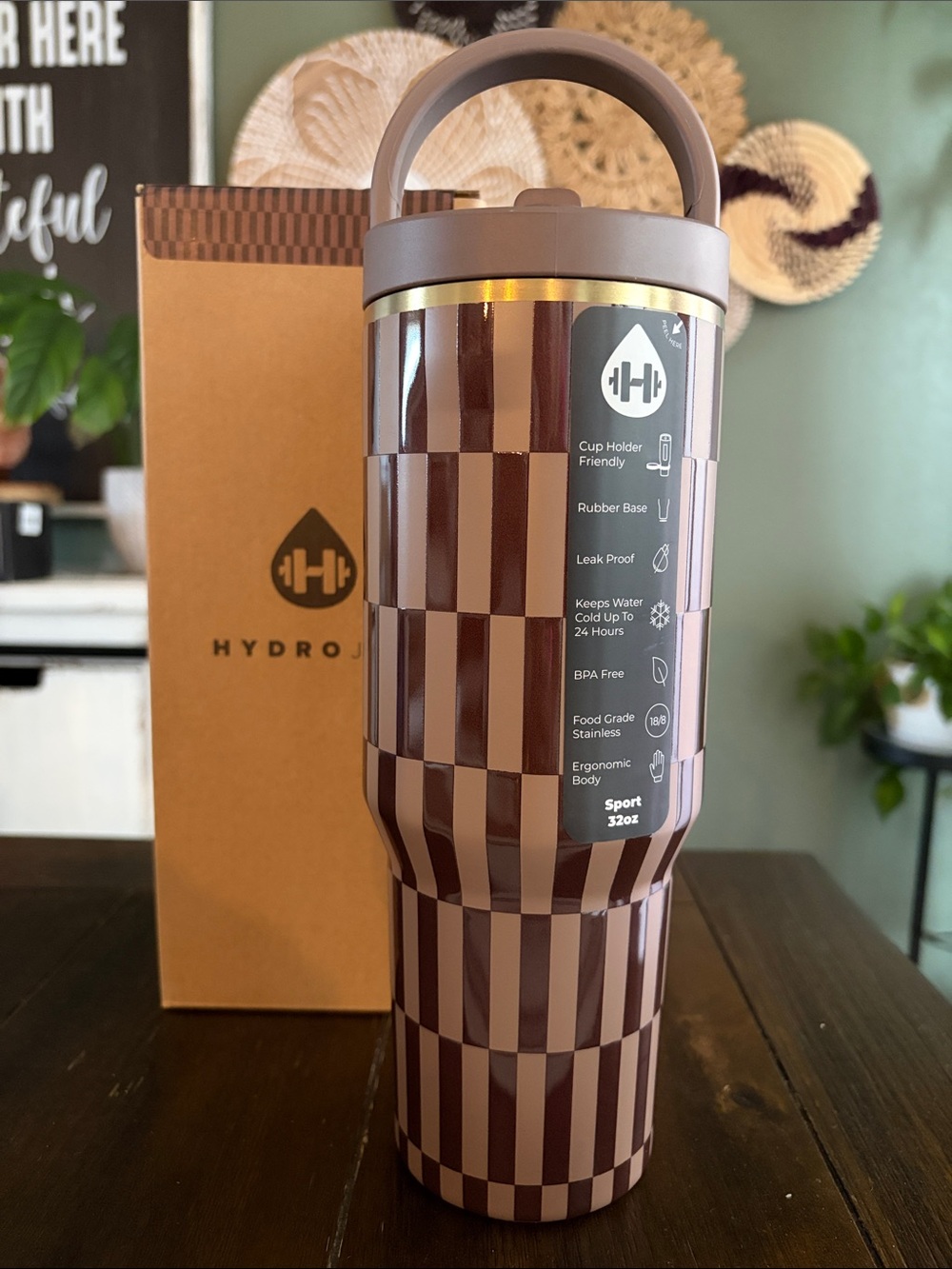 HYDROJUG 32 oz. Sport Bottle - Cozy Collection in Toffee! New!